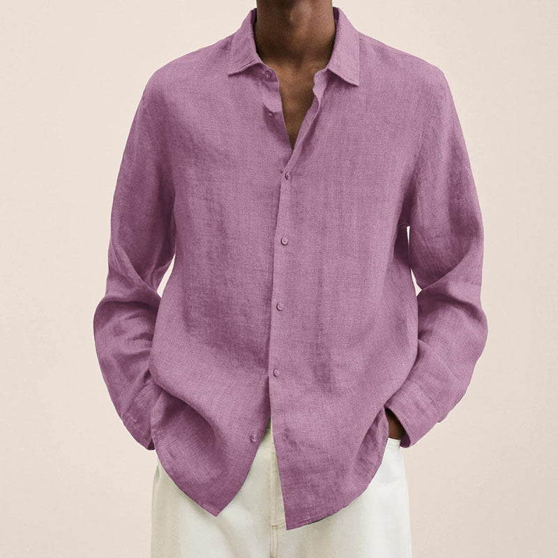 10-Pack Men's Linen Long Sleeve Shirts