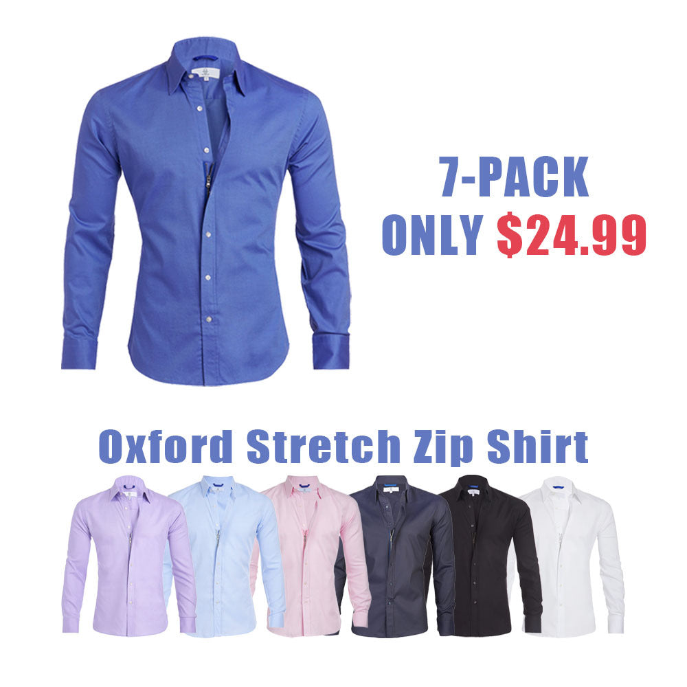 Oxford Stretch Zip Shirt